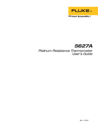 Thumbnail of document Manual - 5627A Precision Thermometer, RTD Temperature Probe